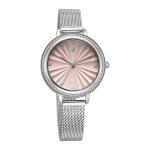 Fastrack 68048SM01 Stunners X Pink Dial Stainless Steel Watch For Women